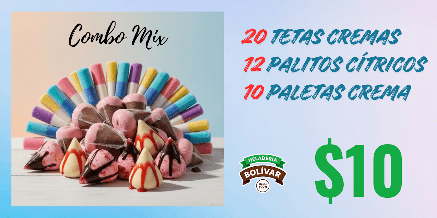 Venta de Helados al Mayor, Emprendendedores, Heladería Bolívar