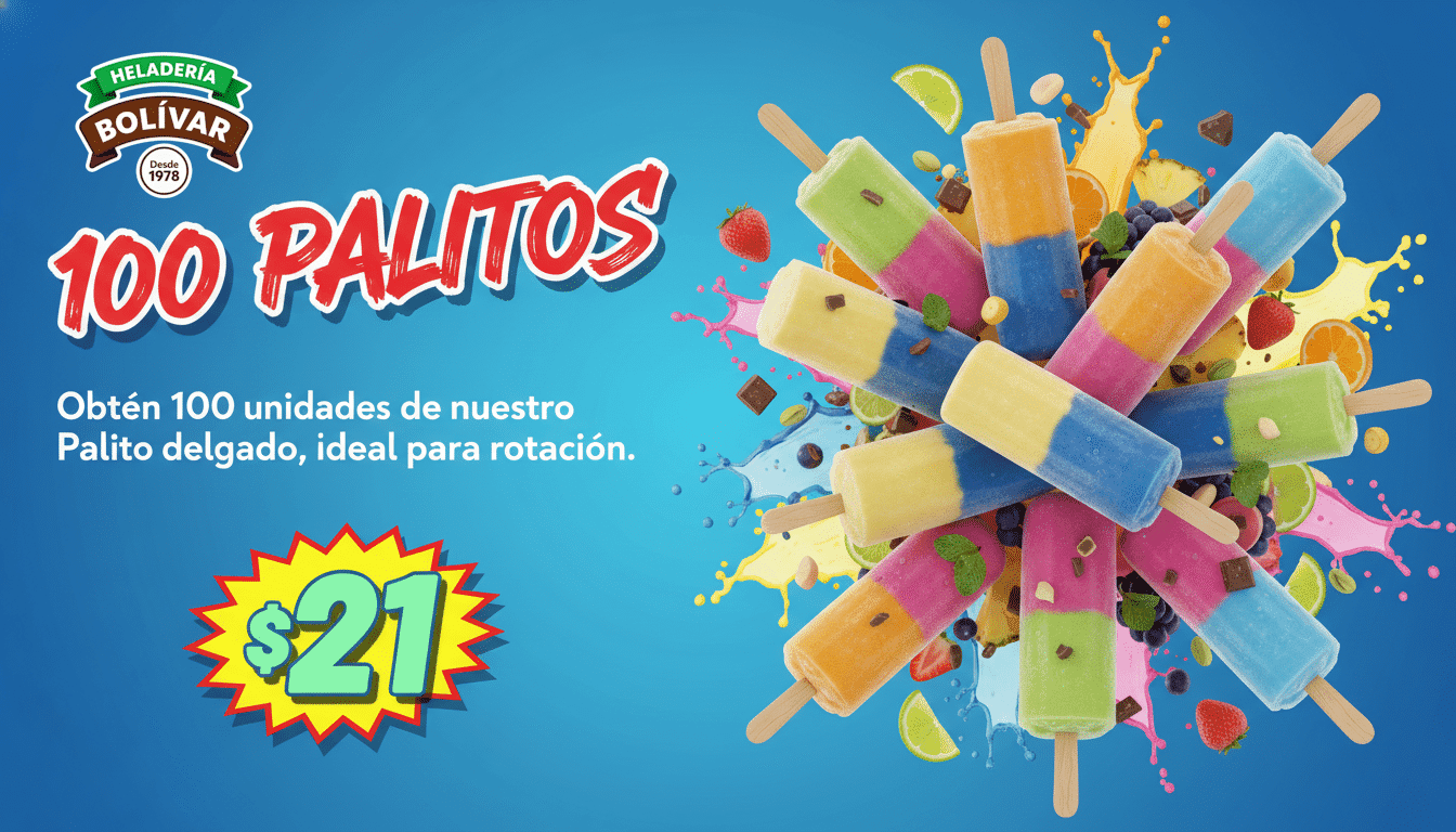 Venta de Helados al Mayor, Emprendendedores, Heladería Bolívar