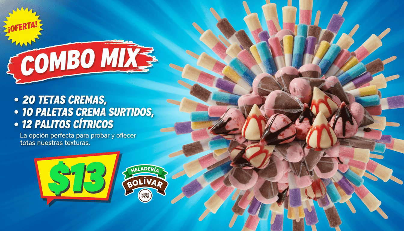 Venta de Helados al Mayor, Emprendendedores, Heladería Bolívar