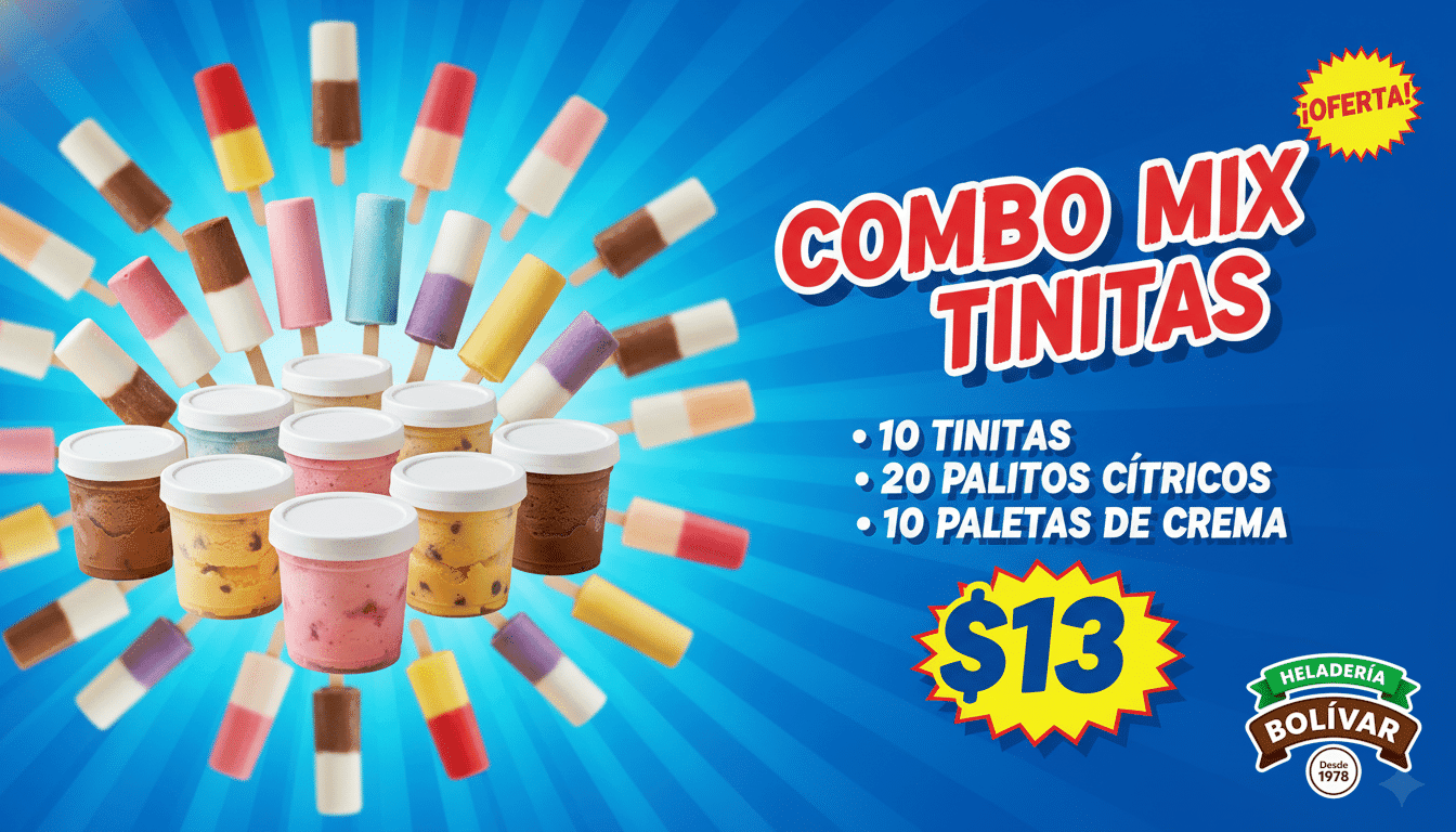 Venta de Helados al Mayor, Emprendendedores, Heladería Bolívar